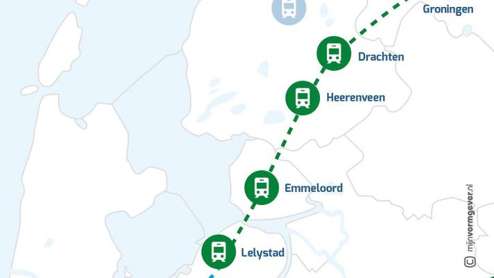 Miljarden voor supersnelle Lelylijn van Groningen naar Amsterdam