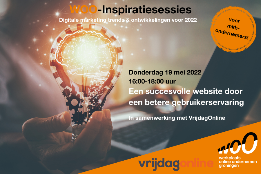 WOO-Inspiratiesessie 19 mei User Experience met VrijdagOnline