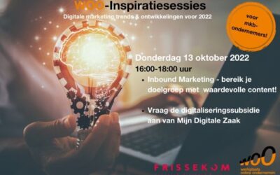 WOO-Inspiratiesessie 13 oktober 2022: Inbound Marketing – bereik je doelgroep met waardevolle content