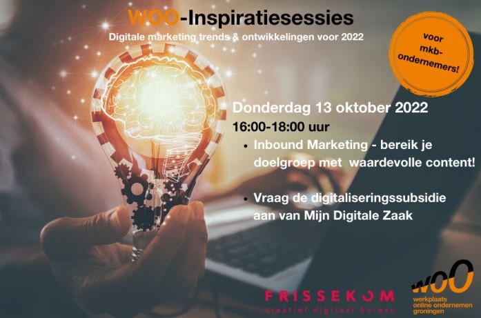 WOO-Inspiratiesessie 13 oktober 2022: Inbound Marketing – bereik je doelgroep met waardevolle content