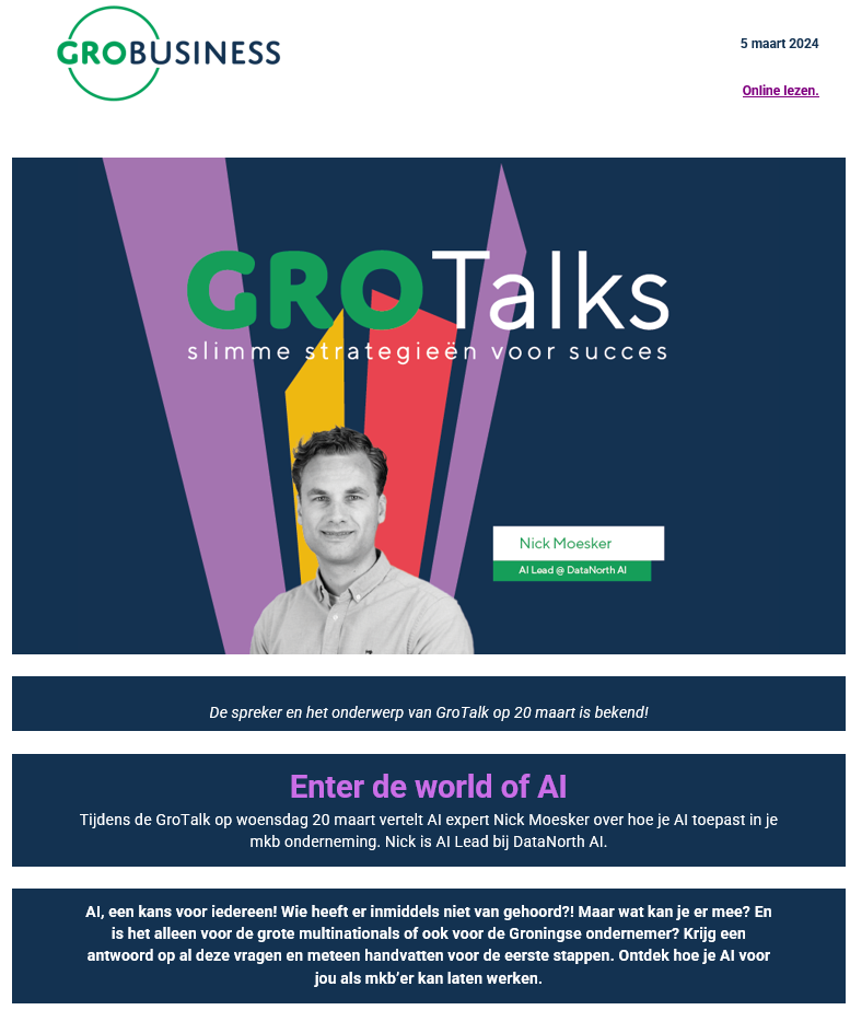 Enter de world of AI bij GroTalk 20 maart