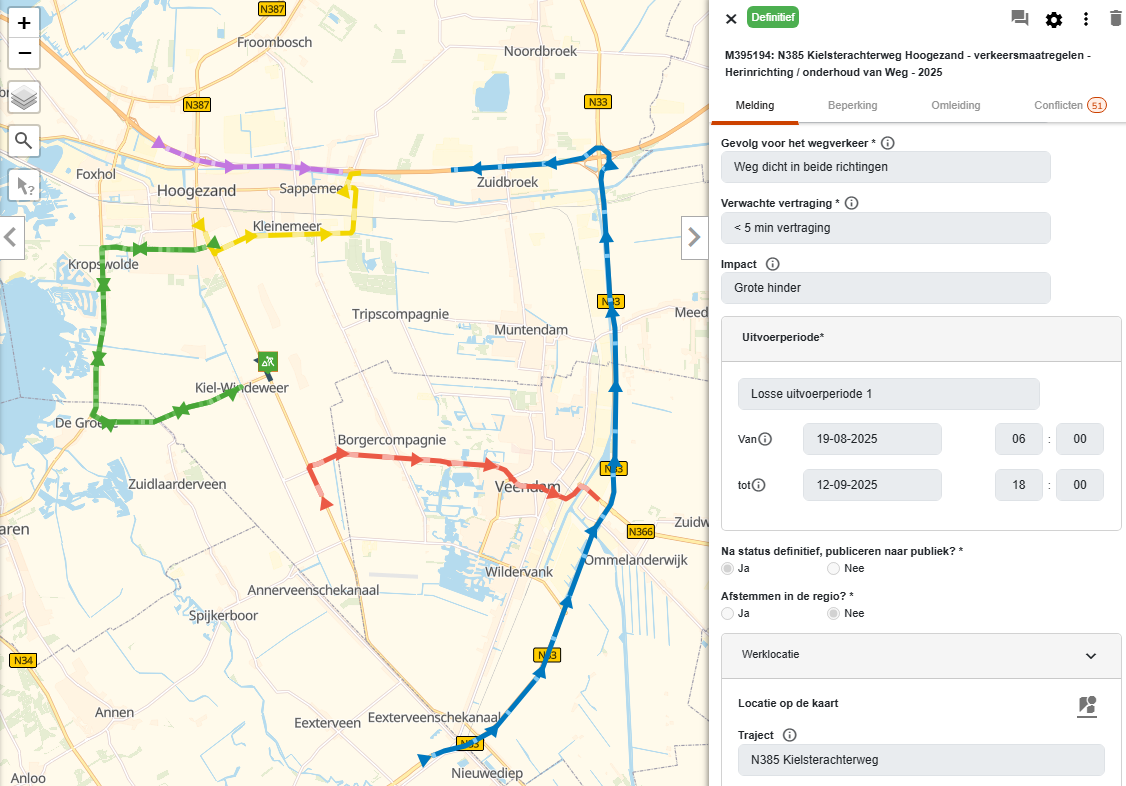 Stremming Kielsterachterweg/Zuidlaarderweg 